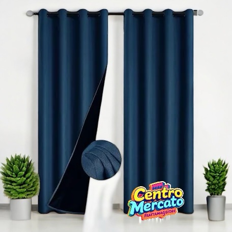 Tenda in Velluto tinta unita, Coppia Tende oscurante in Velluto